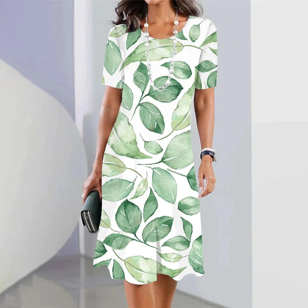 Новые женские платья с ботаническим и цветочным принтом, элегантные длинные платья больших размеров, женская одежда, цельное платье