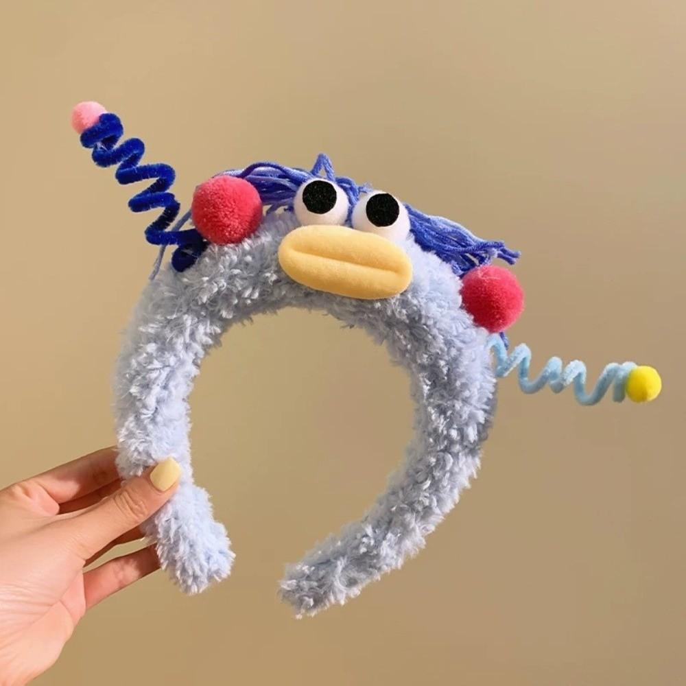 Colorful and Vibrant Big Eyes Plush Headband Hair Accessories Girls Cartoon Hairband Daily