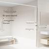 Yicang Foldable White Polyester Shower Curtain