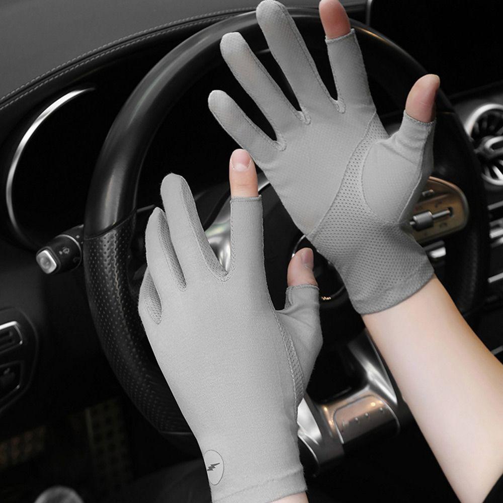 Elastic Sun Protection Gloves Thin Cycling Driving Gloves Summer Sunscreen Gloves Sports