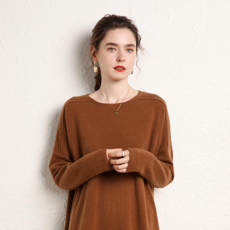 Женский кашемировый свитер Qinghe Cashmere 100% кашемир Женский осенне-зимний кашемировый свитер Мягкий и теплый