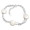 Серебряный браслет с натуральным жемчугом барочным, вес изделия 5,01 гр (2186908)