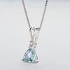 Women Pendant S925 Sterling Silver 7*7mm Natural Topaz Stone Pendant Jewelry Wholesale Female Amethyst Necklace Pendant