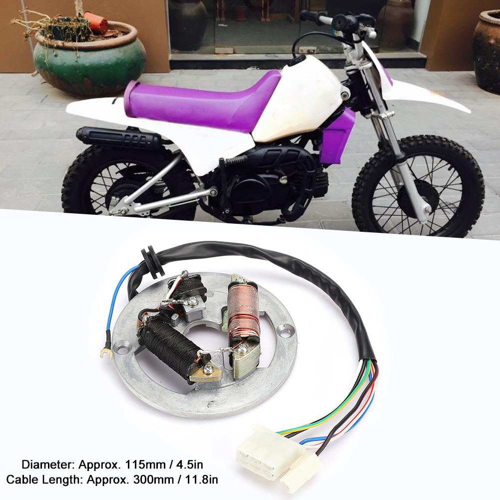 Double Coil Ignition Magneto Stator Plate Accessory Fit for Yamaha PW80 Motorcycle Bike