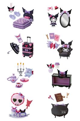 Rement Sanrio Kuromi's Gothic Room 1BOX Приблизительные В115 x Ш70 x Г50 мм Изготовлен из АБС, ПВХ