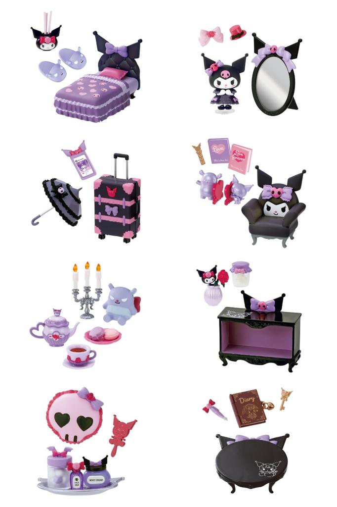 Rement Sanrio Gothic Room 1BOX Приблизительно В115 x Ш70 x Г50 мм Изготовлен из ПВХ АБС Куроми,