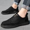 Classic Shoes Men Genuine Leather Men's Casual Shoes New Lace-Up Mens Sneakers Black Outdoor Male Breathable Driving Footwear