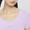 Nike Одна классическая однотонная короткая футболка с круглым вырезом, быстросохнущая, с коротким рукавом, женская футболка, сиренево-красная FN2852-512