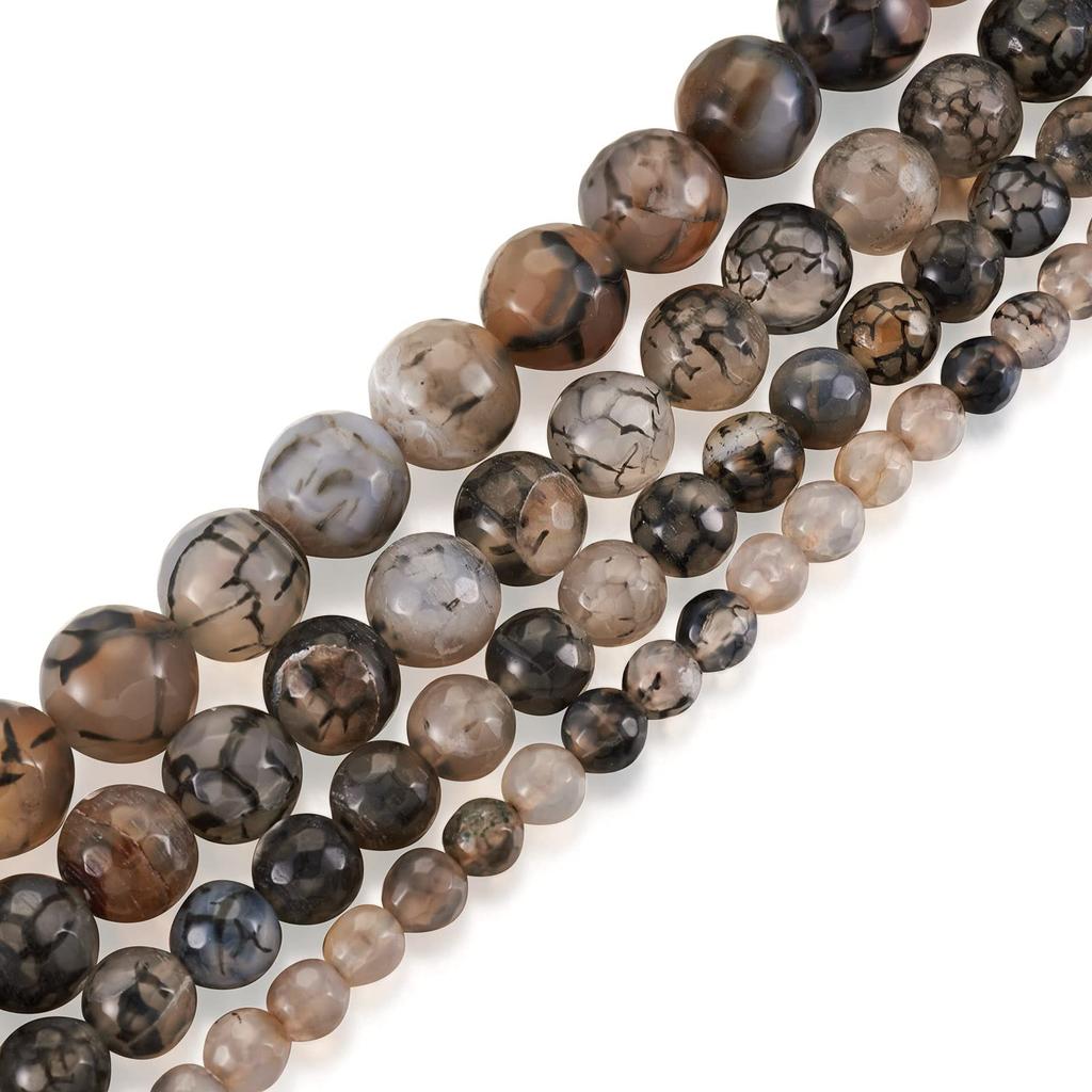 Beadthoven 4 диаметра натуральный камень, аксессуар для рукоделия, принадлежности для рукоделия, нити, 6~12 мм, бусины, агат, окрашенные, круглые, бусины,