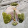 Natural Jade Scraping Board Roller Massager for Face Neck Body Eyes Facial Gua Sha Set for Improve Skin Condition Blood Circulation