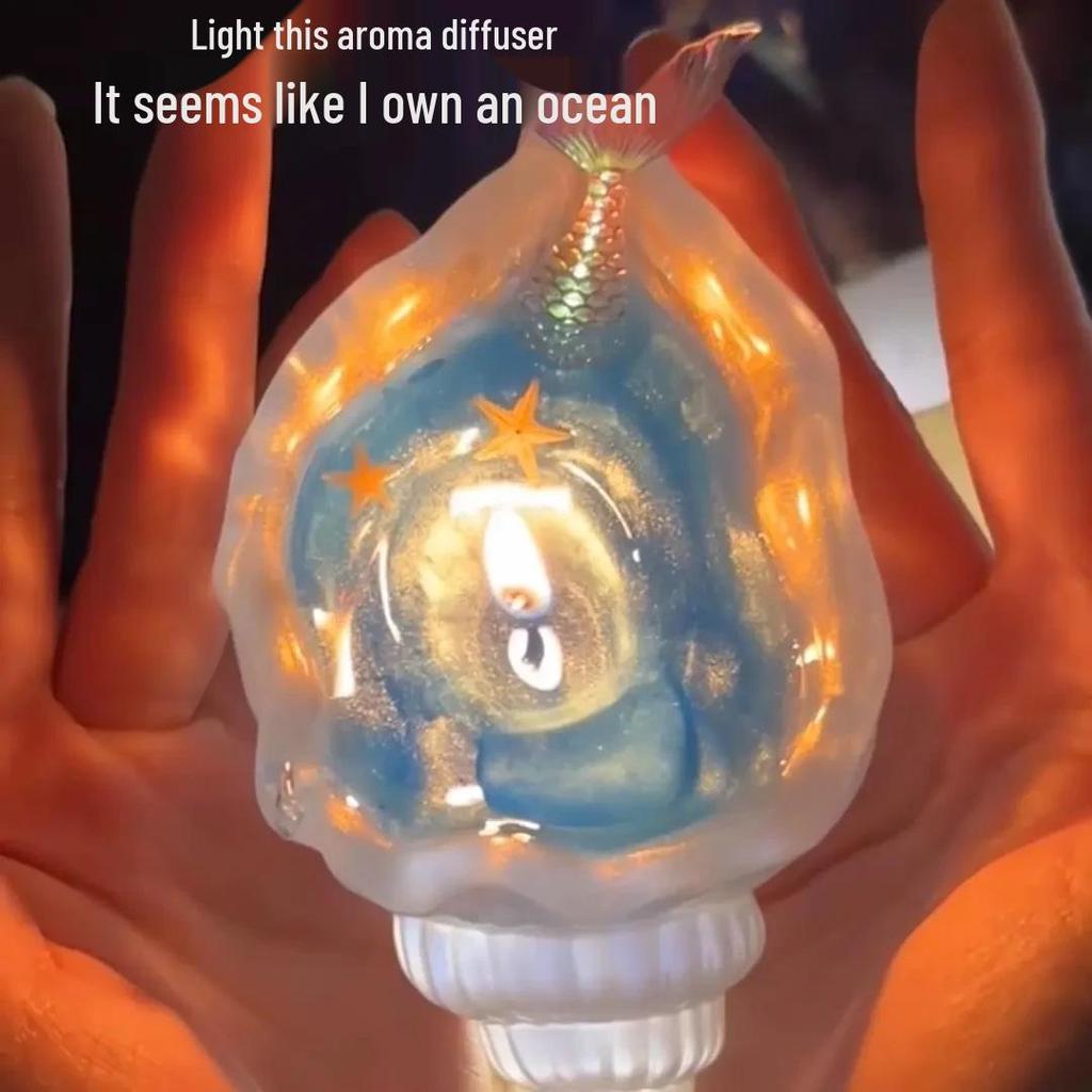 Seashell Scented Candle: Handmade Birthday Souvenir, Bedroom Ornament with Long-lasting Home Fragrance.