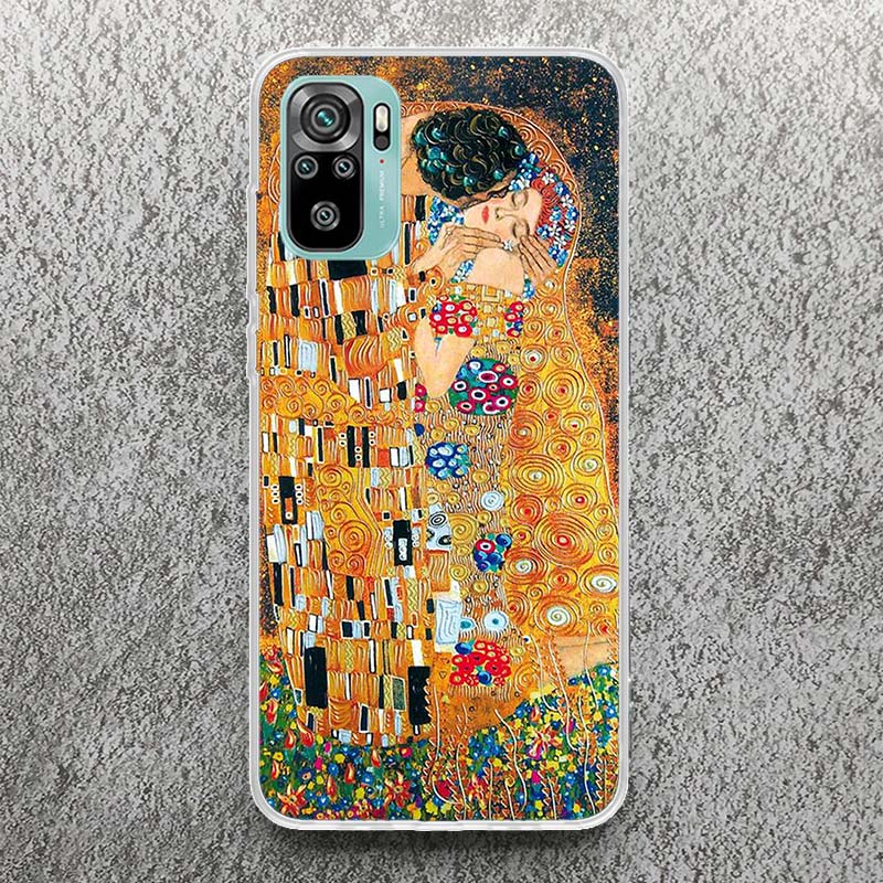 Чехол для телефона 'Поцелуй' Густава Климта Для Xiaomi Redmi Note 14 13 12S 12 10 10S 11 11S 11E Pro Plus 11T 14Pro Мягкий силиконовый чехол
