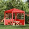 Party Tent Side Panel 2 pcs 200 x 195 cm Red PE and Steel