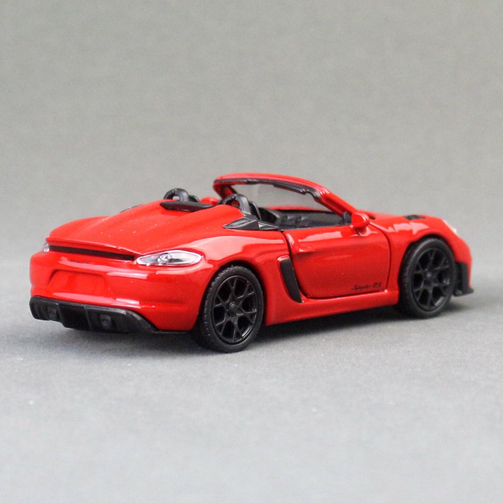 1/36 Porsche 718 Spyder Супер Гонки Игрушечная Модель Автомобиля Welly Литой Металлический Транспорт Назад Классическая Коллекция Подарок для Детей Мальчиков