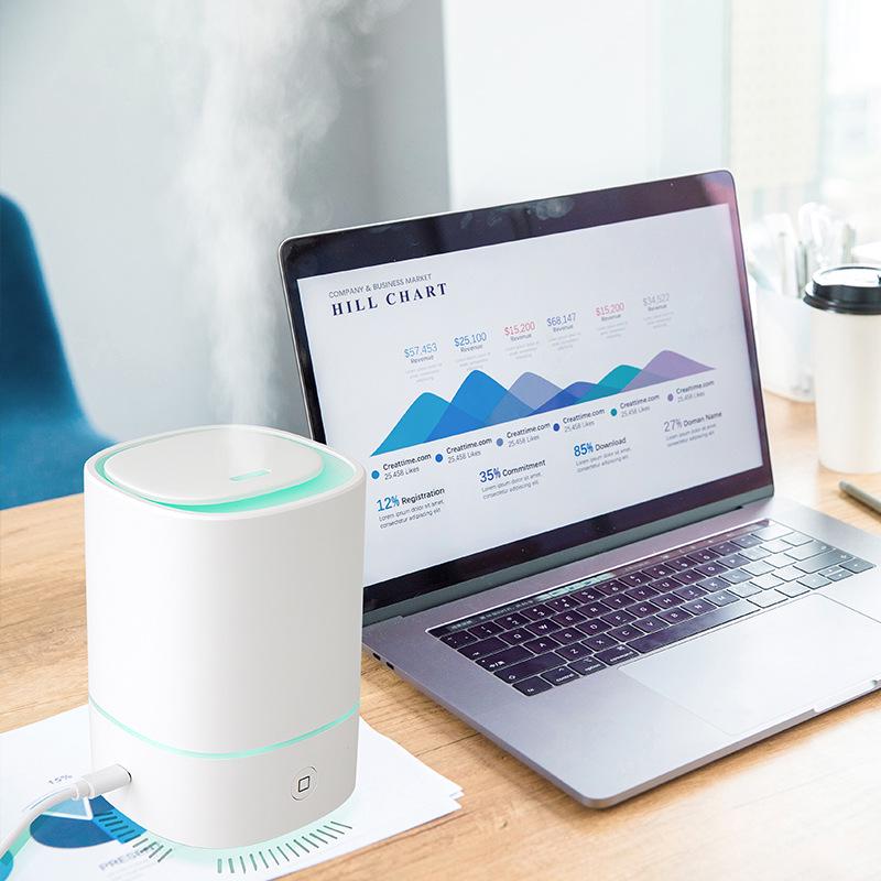 Аромадиффузор с текстурой дерева: Ультразвуковой увлажнитель воздуха с 7-цветной светодиодной подсветкой для дома и автомобиля