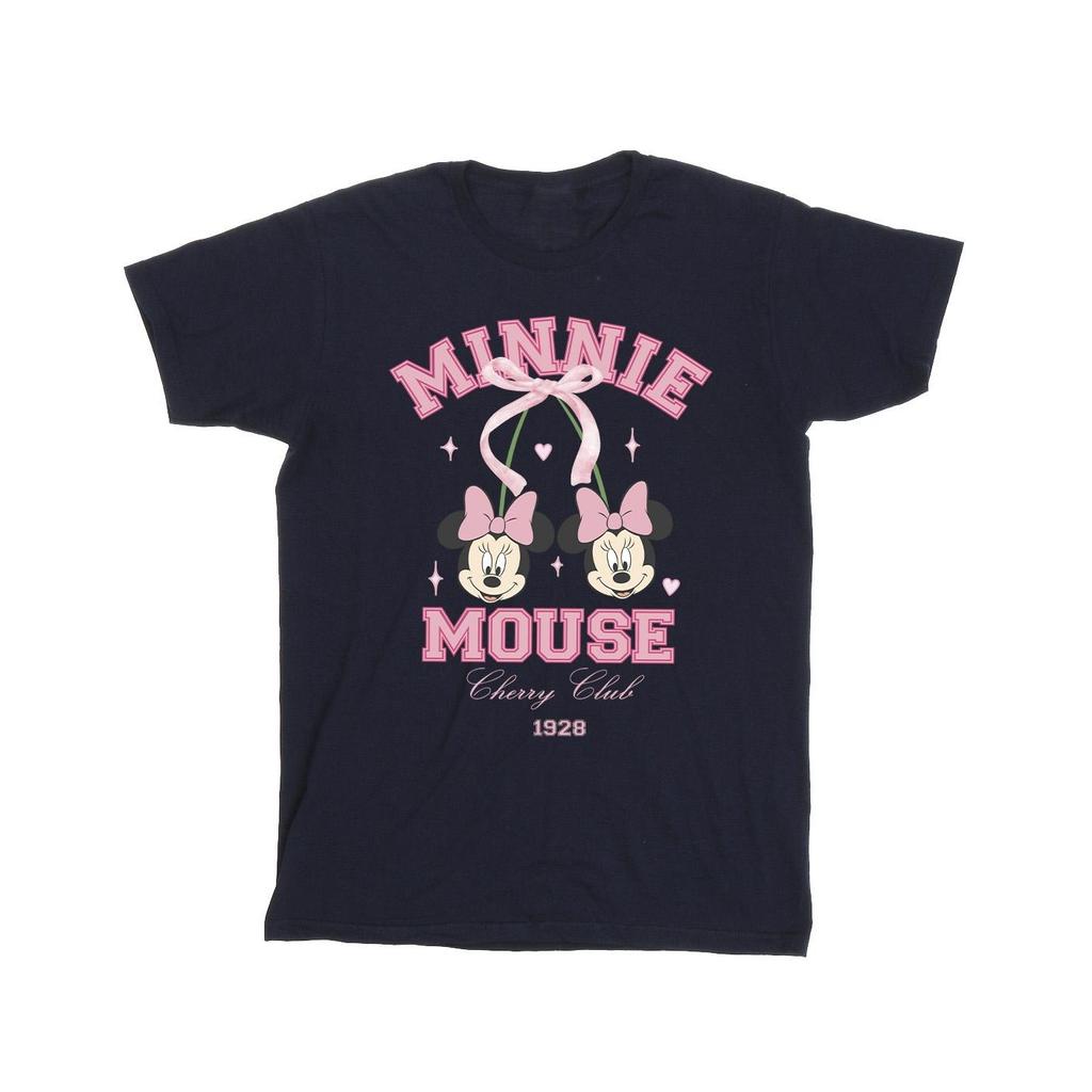 Disney Girls Cherry Club Minnie Mouse Cotton T-Shirt