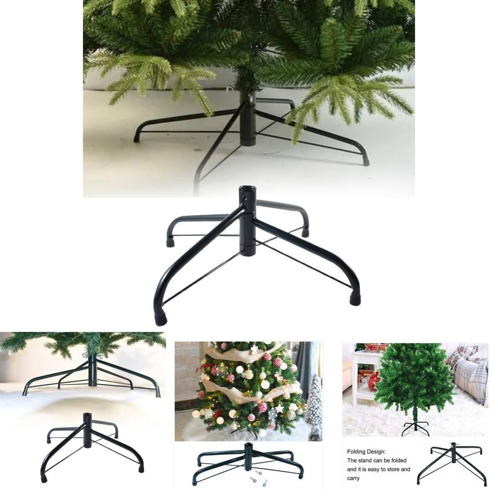 Темно-зеленая металлическая подставка для рождественской елки для праздничного декора диаметром 35 см