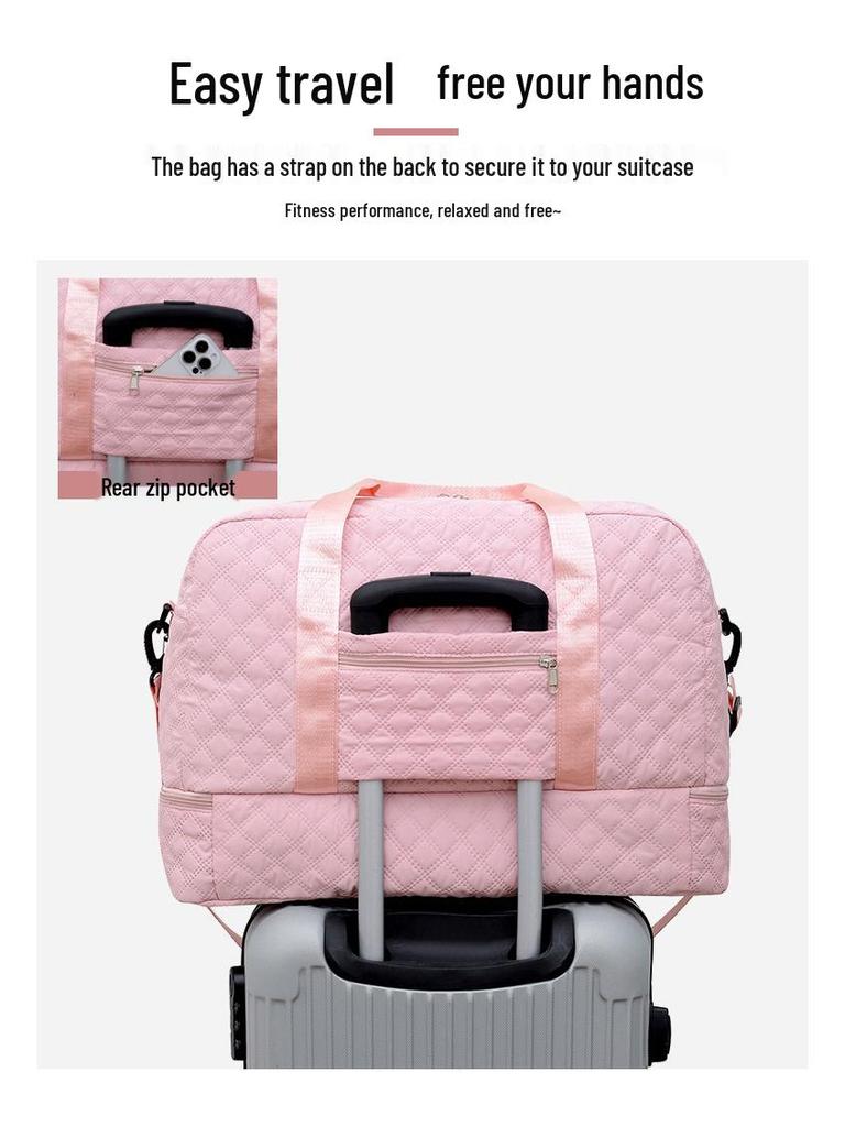 Women's Short Trip Travel Duffel Bag - Large Capacity, Wet/Dry Separation, Lightweight for Luggage or Yoga