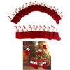 Yarn Knitting Stockings with Red Letter Pendant Exquisite Hanging Ornament New Year