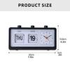 Elegant Vintage Manual Analog Flipped Calendar Alarm Clock for Office or Study