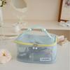 New Dopamine Color Mesh Cosmetic Bag Large Capacity Breathable Coin Purse Lightweight Storage Bag