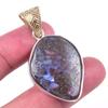 Natural Boulder Opal Gemstone 925 Solid Sterling Silver Gift Pendant 1.75" T8s18