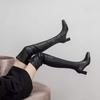 Giant Skinny Kendou European and American Patent Leather Boots Women's Autumn and Winter Knee Boots Elastic High-heeled Velvet Super Long Thigh Bo