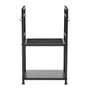 Indoor Firewood Rack, 45.5cm 2-Tier Firewood Holder with Fireplace Tools, Brush, Shovel, Poker, Tongs, Heavy Duty Log Wood Rack, 400 lbs Weight