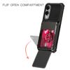 For Samsung Galaxy S25 Edge Case PC+TPU Dual Layer Back Phone Cover with Card Holder