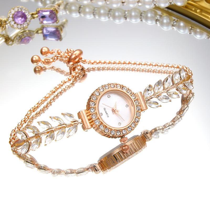 Роскошные маленькие зеленые часы, женские кварцевые часы, круглые часы-браслет с бриллиантами, цветные модные ретро часы, часы с ювелирными изделиями