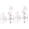 2pcs With Handle Push Button Latch Zinc Alloy Cupboard Knob Latch Heavy Cabinet Lock  Camper Van