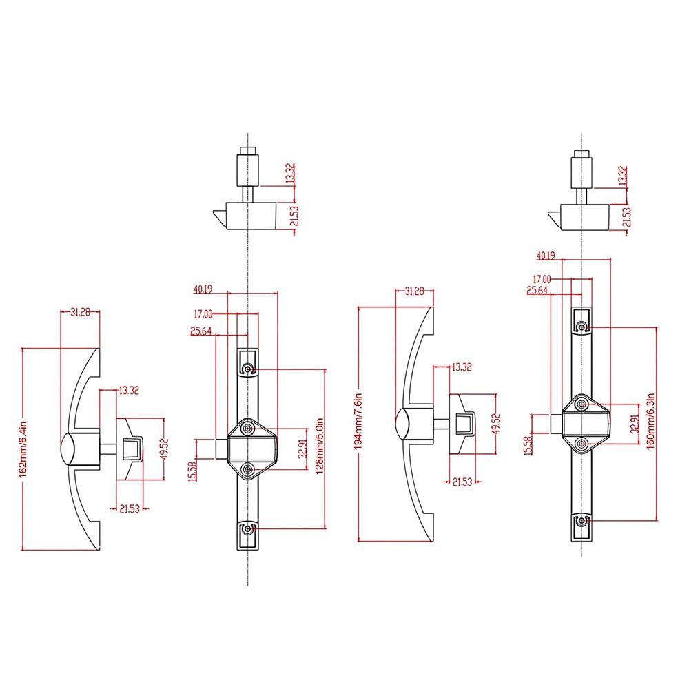 2pcs With Handle Push Button Latch Zinc Alloy Cupboard Knob Latch Heavy Cabinet Lock Camper Van