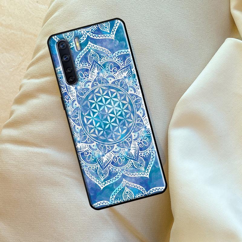 Flower Of Life In Lotus Pastel Case For Oppo A96 A76 A16 A18 A38 A58 A78 A98 A74 A94 A54 A80 A60 A40 A15 A17 A57 A5 A6 Pro