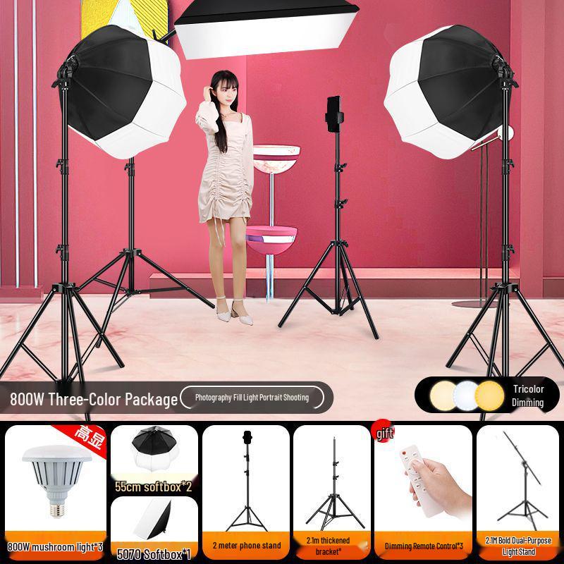 800W Ultra-Bright Spherical Fill Light for Professional Beauty Photography and Indoor Clothing Shoots