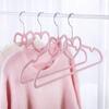 10PCS Clothes Hanger Durable Hanger ABS Plastic Heart Pattern Coat Hanger for Adult Children Clothing Hanging Supplies