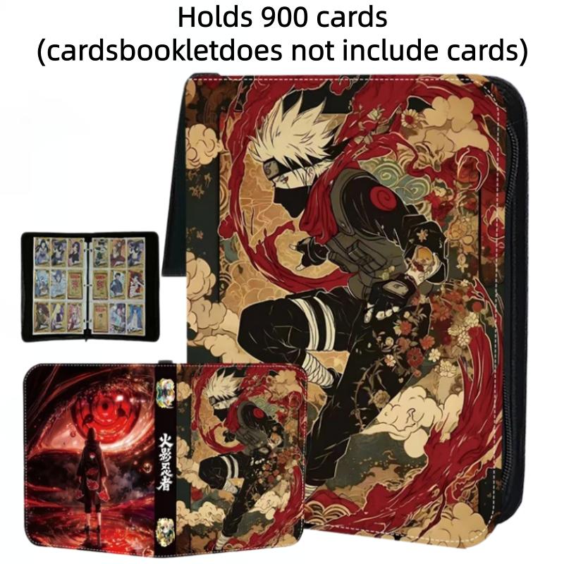 400/900 шт. Книга-альбом для карт NARUTO Папка для карт 4/9 ячеек для карт Коллекции игровых карт Двойной карман на молнии Держатель-альбом для коллекционера