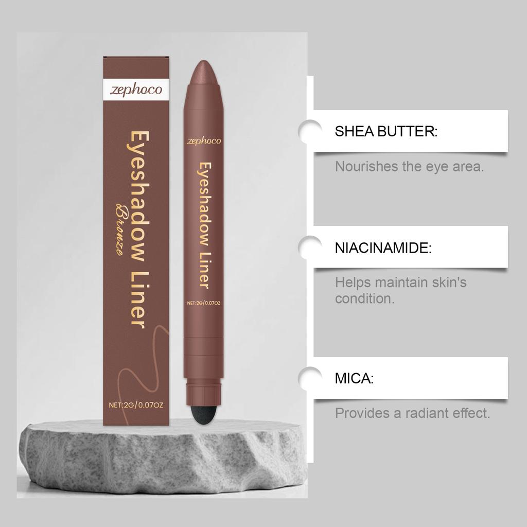 zephoco 2-in-1 Eyeliner Pen: Natural and silky smooth eye makeup for precise contouring, vibrant color, and easy application