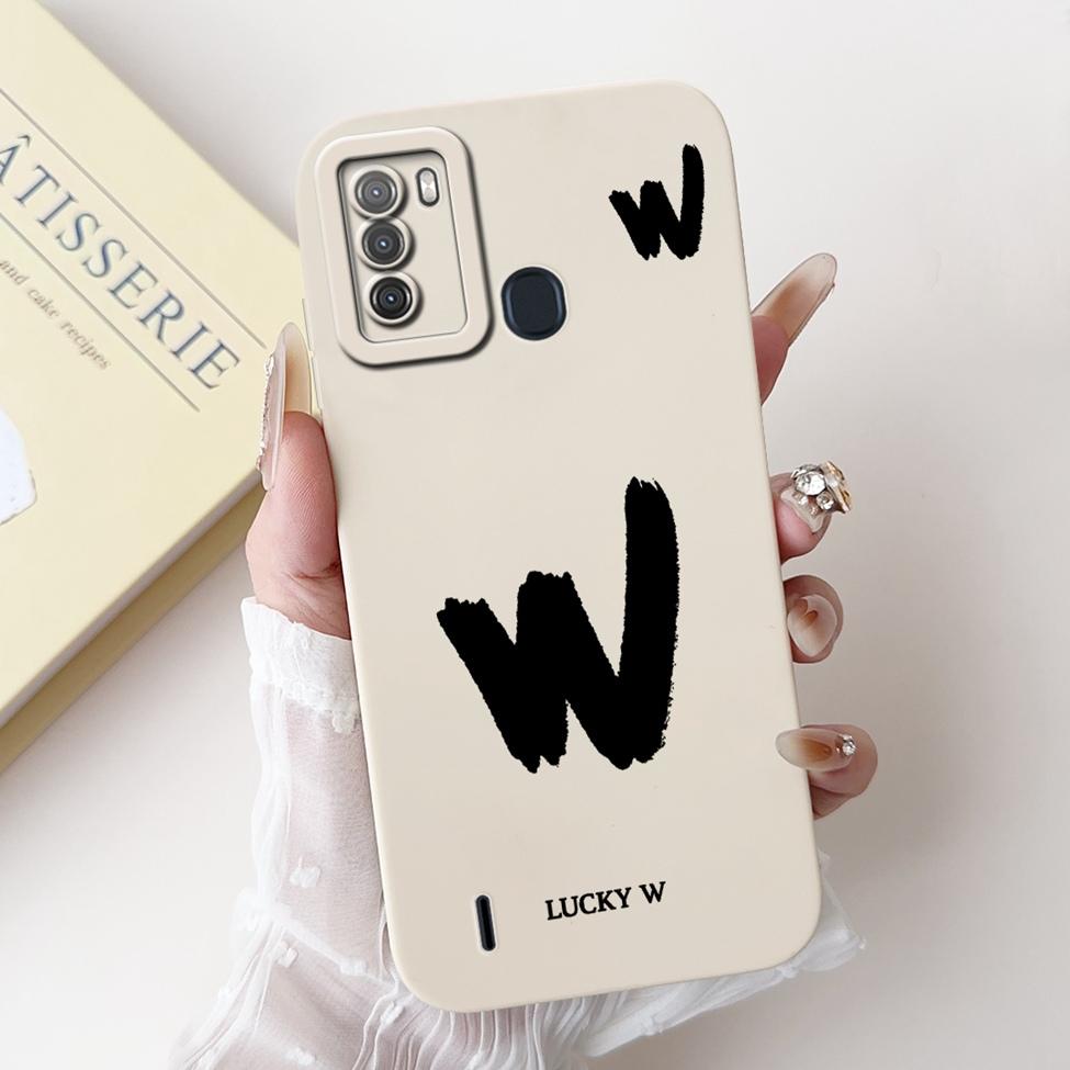 For ITEL S16 Cover For ITEL Vision 1 Pro Case Simple Fashion Letters A-Z Pattern Design Silicone Shockproof Bumper