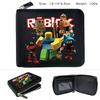 ROBLOX Zipper PU Wallet - Virtual Game Theme Folded Short Coin Purse Card Holder Black 1pcs