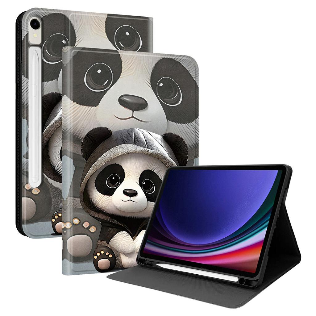 PU Leather Case For Samsung Galaxy Tab S10 Lite/S10 FE/S9 FE/S9 Pattern Print Tablet Cover Stand with Pen Slot (Stylus Not Included)