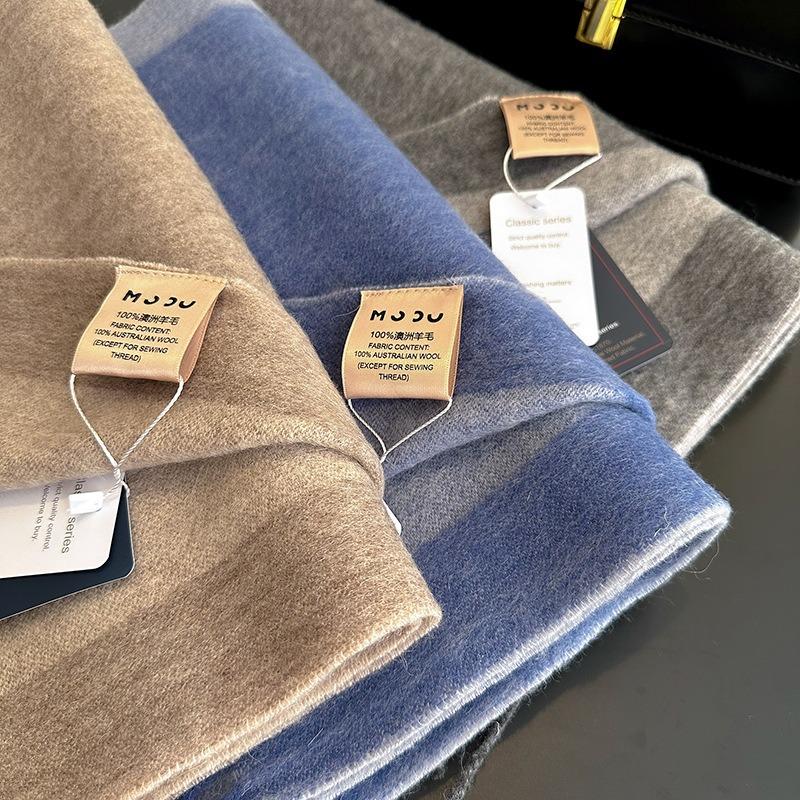 Classic 100 Frame Color Matching Wool Scarf Unisex Couple Style Autumn and Winter Warm Scarf