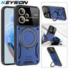 KEYSION Shockproof Case for Redmi Note 12 Pro+5G 12 4G 12S Ring Stand Camera Protector Phone Cover for Xiaomi POCO X4 X5 Pro 5G
