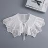 New Fake Victorian Stand Up Collar White Black Lace Collars Detachable For Women Blouse Lapel Shirt False Collar Woman