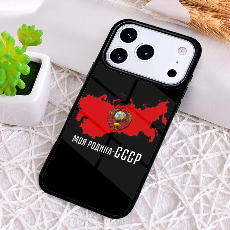 Soviet Union USSR CCCP Flag Shockproof Phone Case for iPhone 17 Air 16e 15 11 12 14 13 Pro Max Cover Coque
