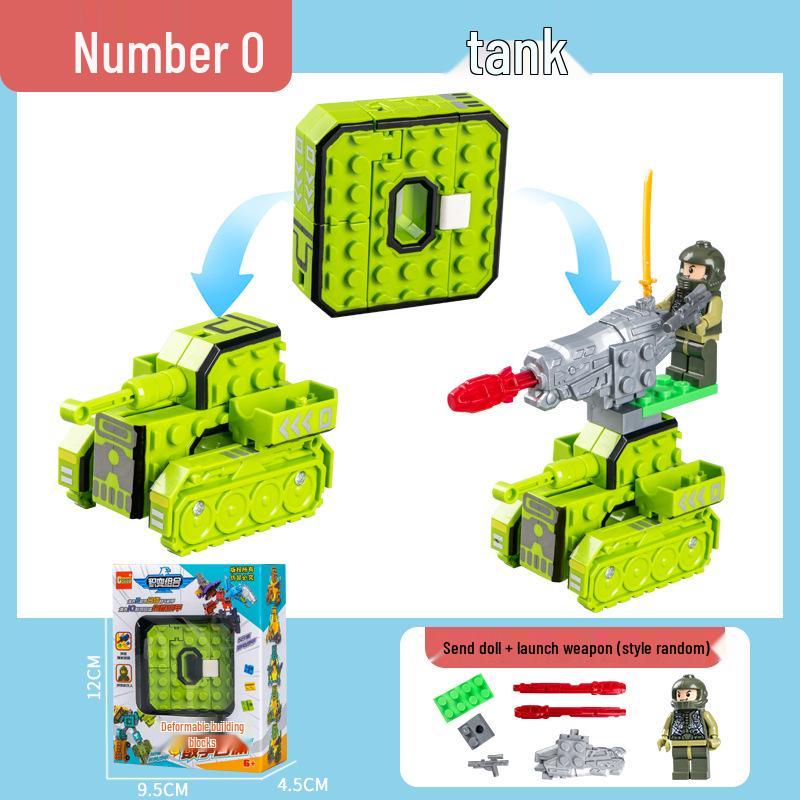 Large Kids' Number Symbol Transforming Robot Car Toy Set