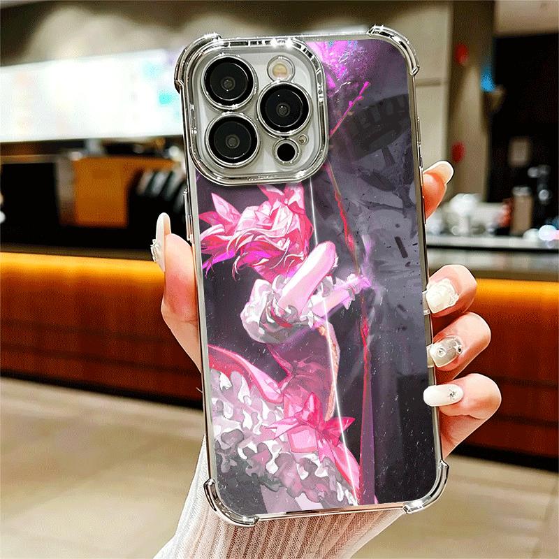 Мягкий чехол для телефона с аниме Мадока Магика Для iPhone 15 16 17 Air 14 Pro Max 16E Plus 13 12 Mini Покрытие Защита от падения Fundas