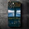Авиация Самолет Пилот Кабина Мягкий Чехол для Телефона для iPhone 16 16E 17 Air 15 Pro Max 14 Plus 13 Mini 11 12 7 Черный Чехол Задняя Крышка Sh