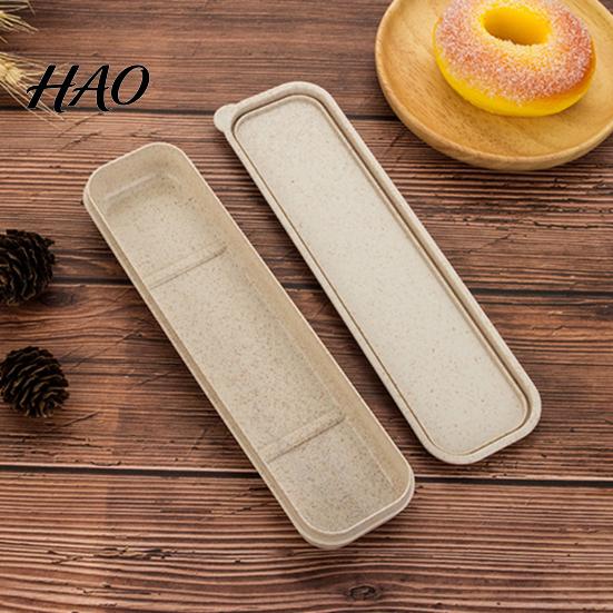 Compact Travel Cutlery Organizer Small Case, Portable Utensil Storage Box for Fork Case Spoon Knife, Lightweight Work Picnic Friendly Straw