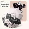 Cartoon Cat Automatic Umbrella Rain or Shine Cat Sun Protection Umbrella  for Women