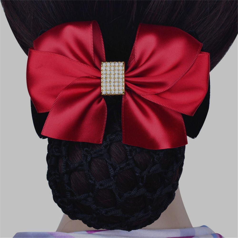 Nurse Hotel For Girls Zircon Ponytail Clip Women Spring Clips Hairgrips Cover Net Korean Bun Snood